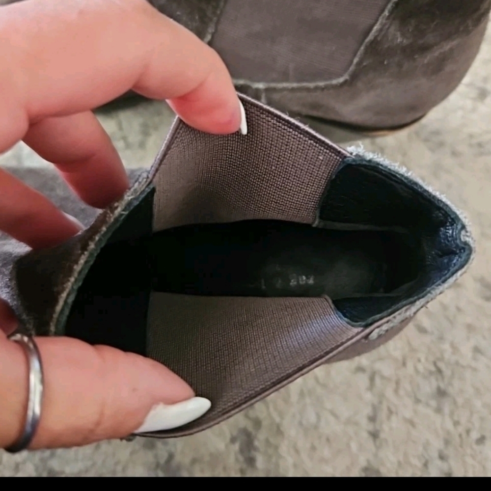 Rag & Bone Womens Brown Suede Pointed Toe Razor Chelsea Bootie In Asphalt Suede - Picture 9 of 13